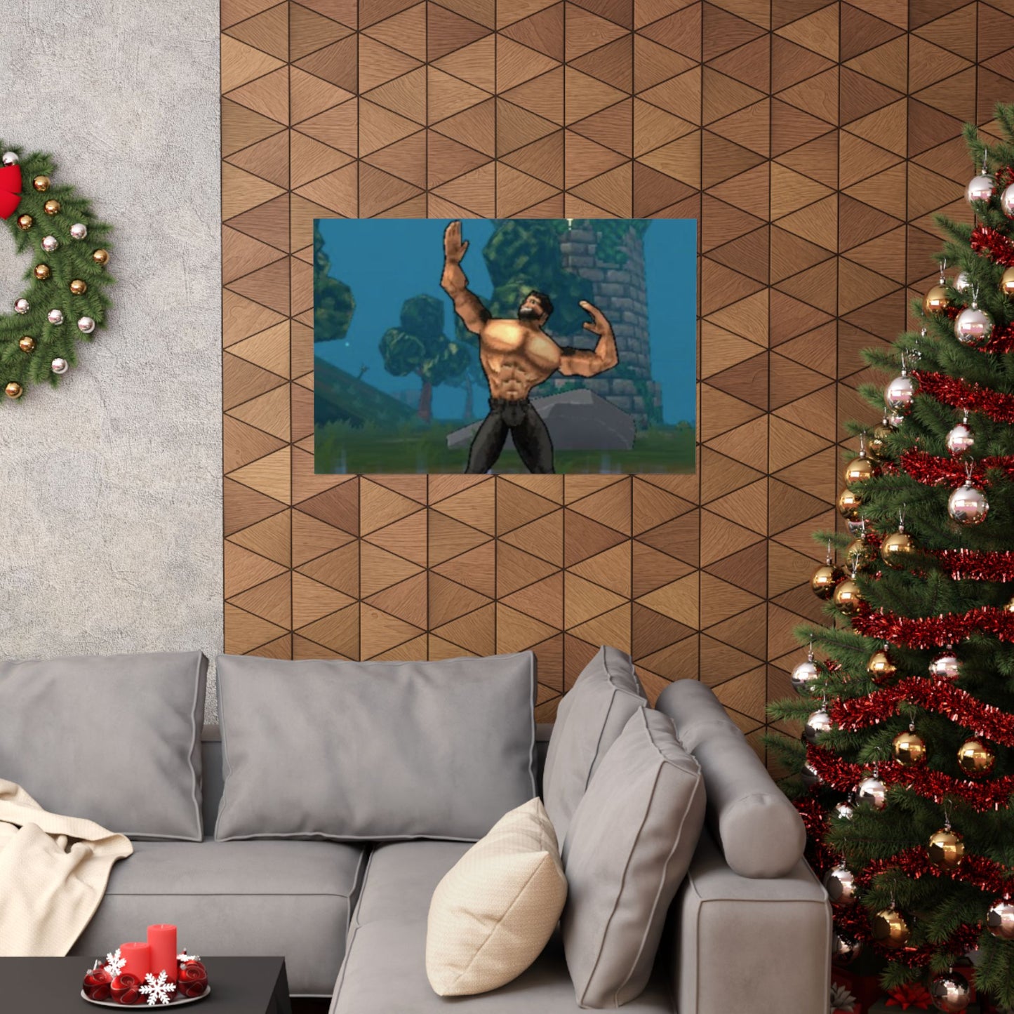 Megabonk Megachad Poster — Muscular Fantasy Character Wall Art