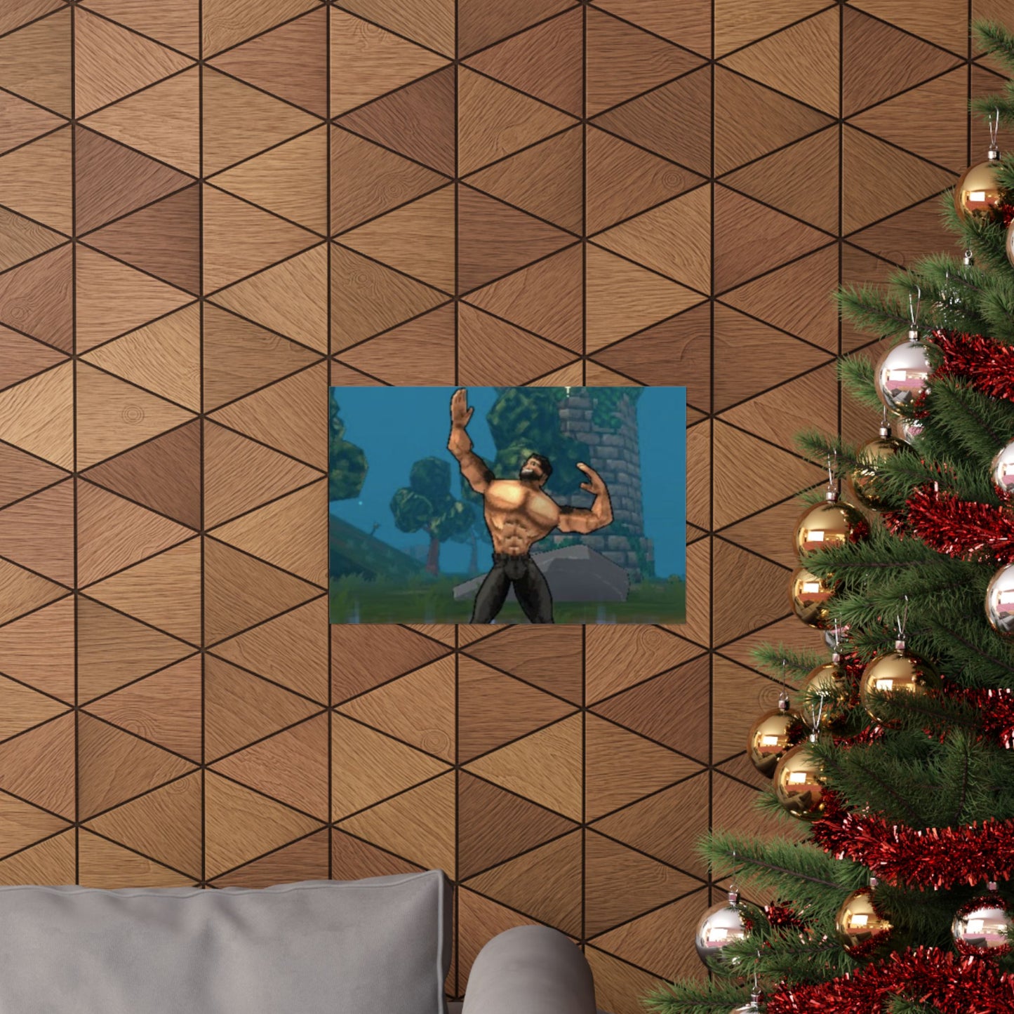 Megabonk Megachad Poster — Muscular Fantasy Character Wall Art