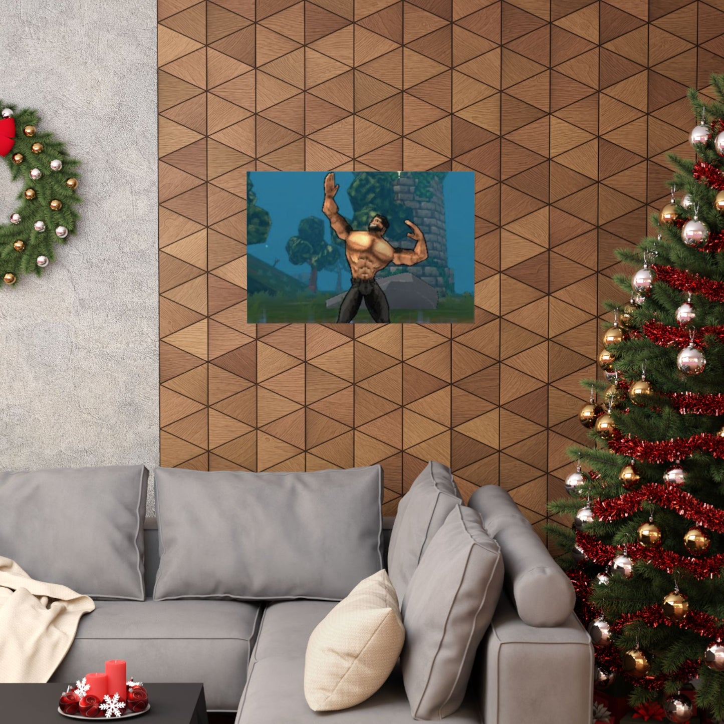 Megabonk Megachad Poster — Muscular Fantasy Character Wall Art